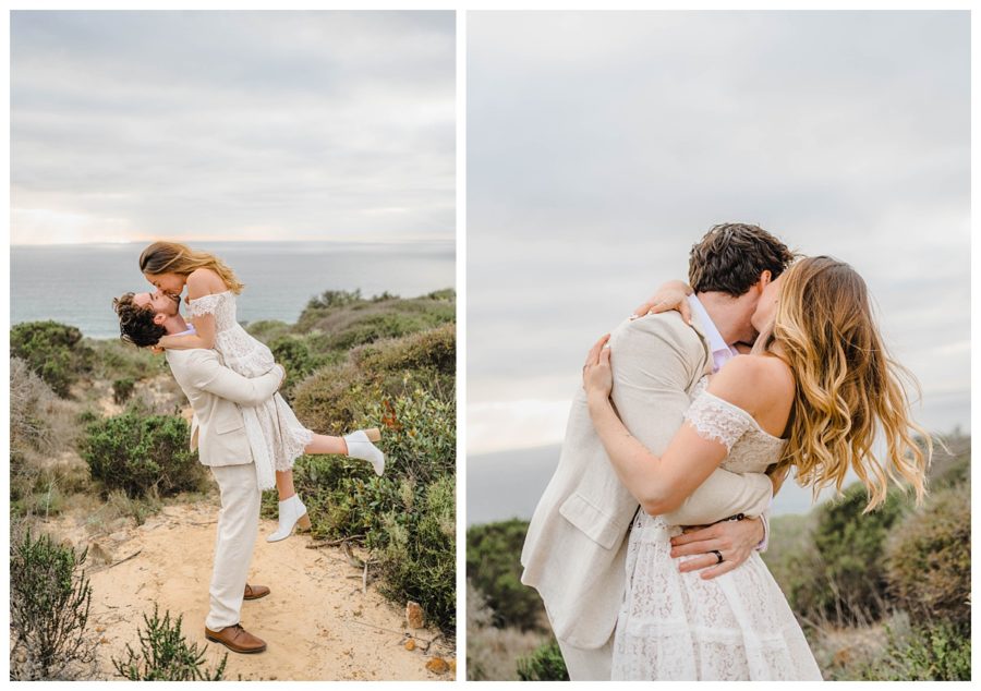 southern california proposal locations couple hugging kissing