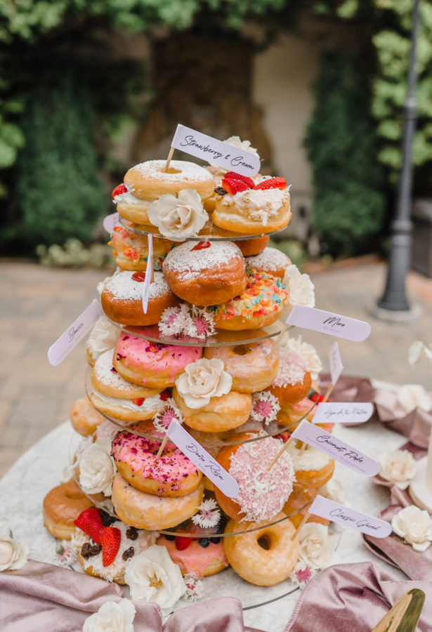 unique wedding dessert donut tower