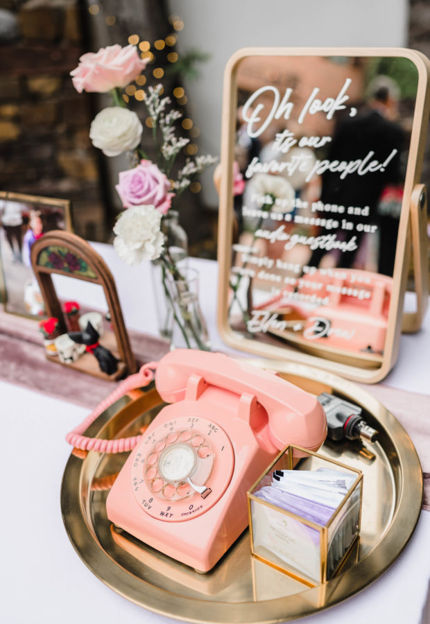 unique wedding trends voicemail guestbook pink phone