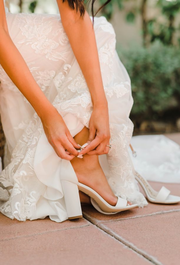 bridal heels wedding details