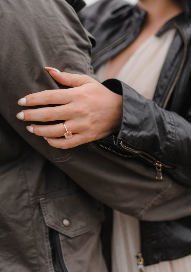 fall engagement discovery park ring details leather jacket
