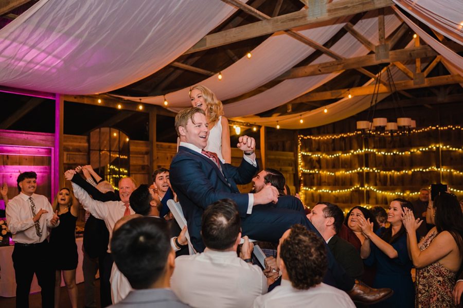bride and groom reception dance floor lifted